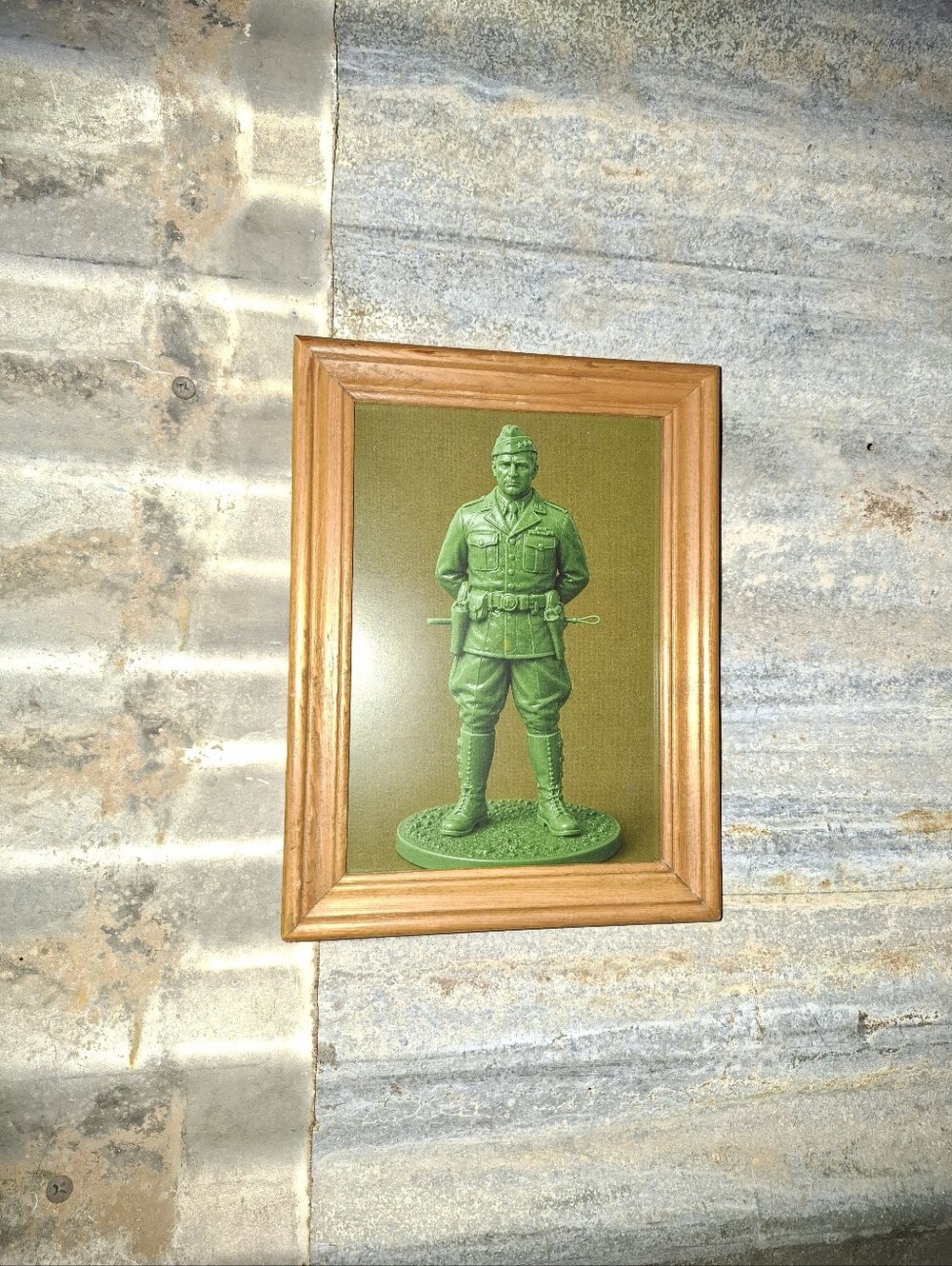 General George S Patton Plastic Army Man Framed Art Print By Neon Nicho